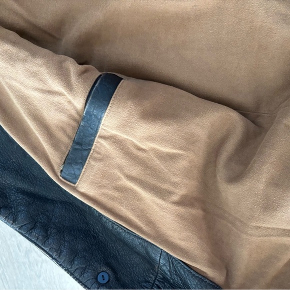 Vtg Marc New York Andrew Marc Mens Small Distressed Leather Heavy Jacket Brown - Picture 10 of 12